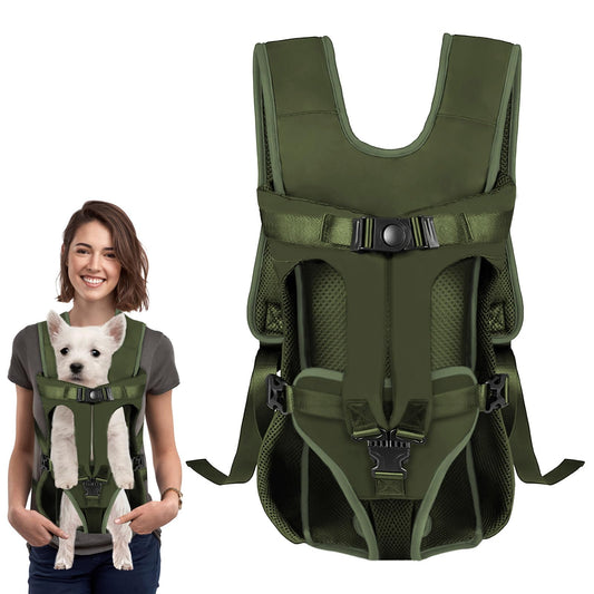 Dog & Small Pet Front Carrier — Hands-Free Soft Pad Backpack