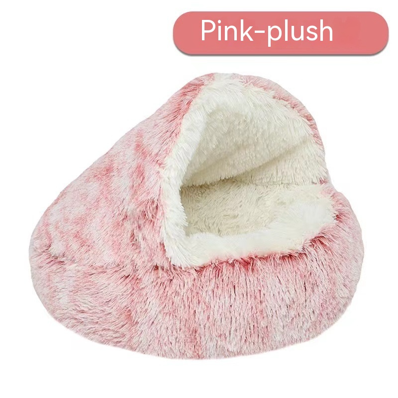 Cozy Nest Burrow Bed — Soft Plush Cave for Cats & Small Dogs